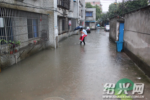 城南城郊村一幢居民楼水漫金山[绍兴网-新闻